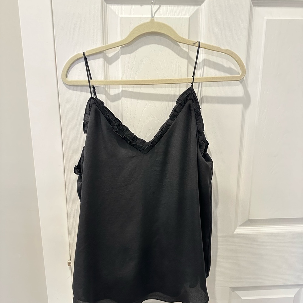 Express Black Ruffled Camisole Top